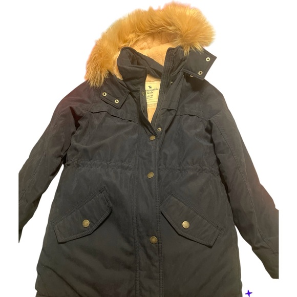 abercrombie kids Other - Abercrombie Kids Blue and Pink Puffer Jacket with Hood